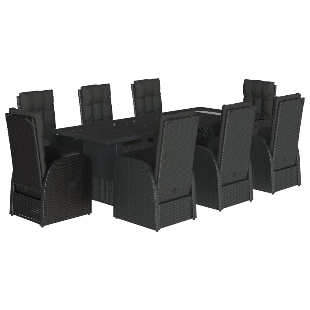 vidaXL Garden Dining Set | Black
