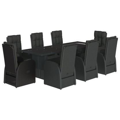vidaXL Garden Dining Set | Black