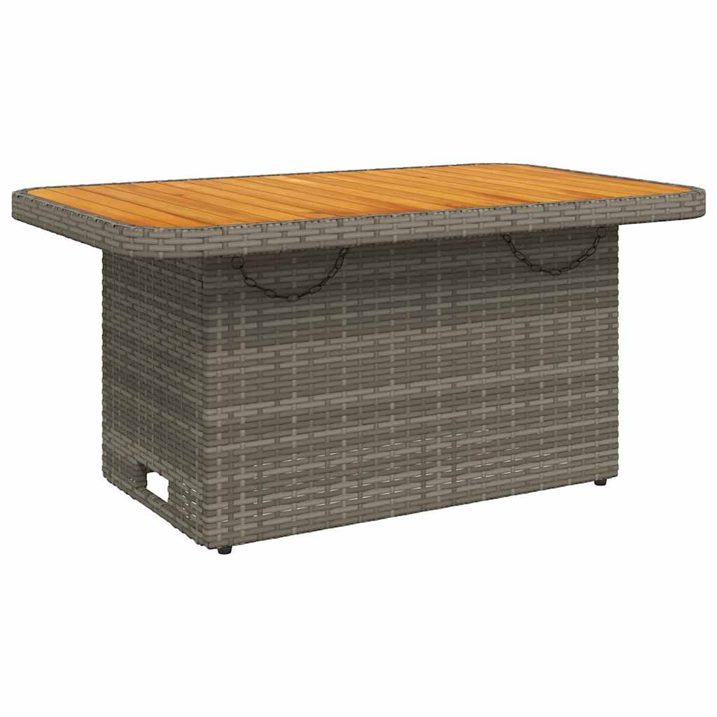 vidaXL 2 Piece Garden Dining Set with Cushions Grey Poly Rattan