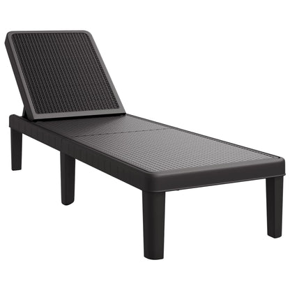 vidaXL 4-Way Height Adjustable Sun Lounger 155.5x57x28cm Polypropylene