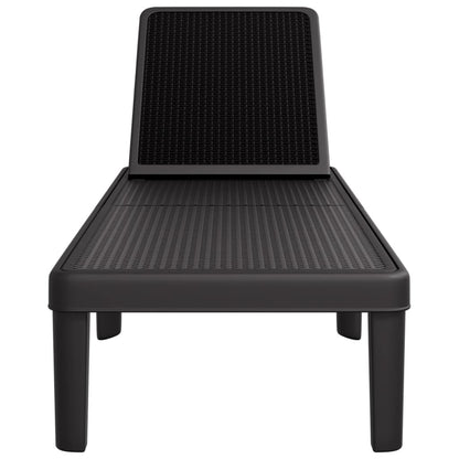 vidaXL 4-Way Height Adjustable Sun Lounger 155.5x57x28 cm Polypropylene
