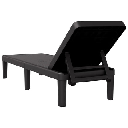 vidaXL 4-Way Height Adjustable Sun Lounger 155.5x57x28cm Polypropylene