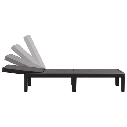 vidaXL 4-Way Height Adjustable Sun Lounger 155.5x57x28cm Polypropylene