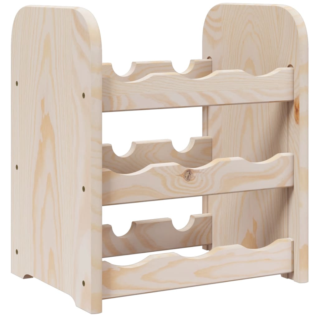 vidaXL Wine Rack 33x25x37 cm Solid Wood Pine