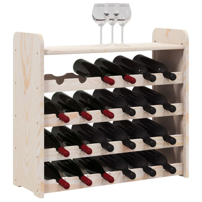 vidaXL Wine Rack with Top Board 67,5x25x60 cm Solid Wood Pine