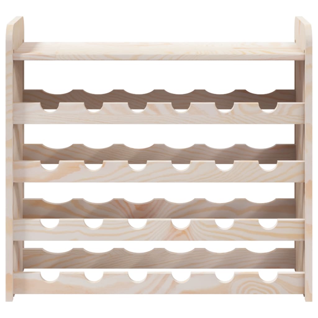 vidaXL Wine Rack with Top Board 67,5x25x60 cm Solid Wood Pine