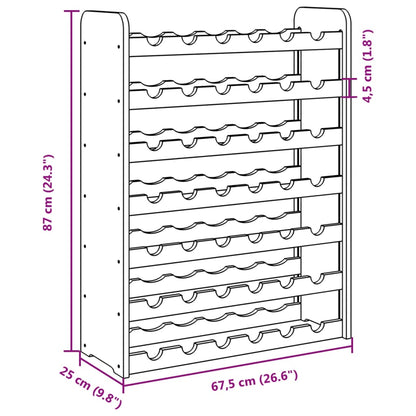 vidaXL Wine Rack 67.5x25x87 cm Solid Wood Pine