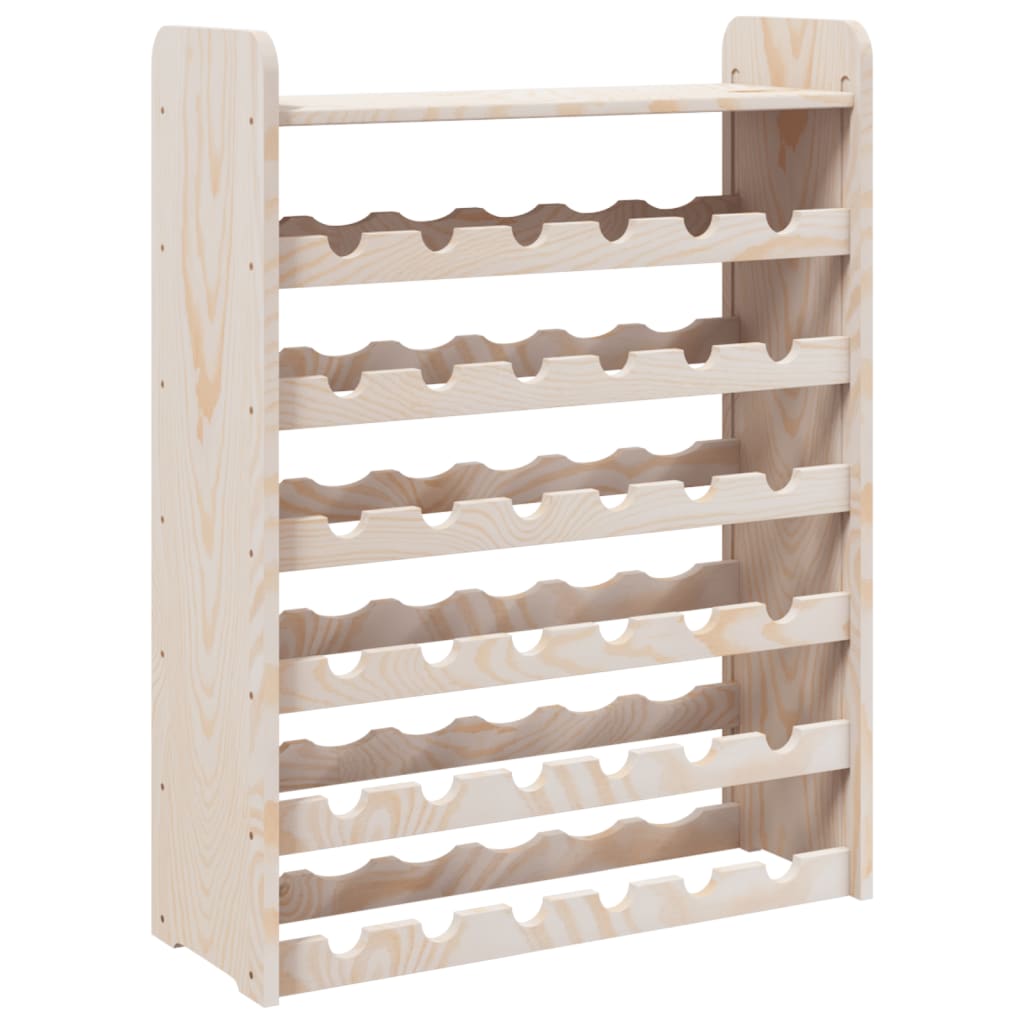 vidaXL Wine Rack with Top Board 67,5x25x87 cm Solid Wood Pine