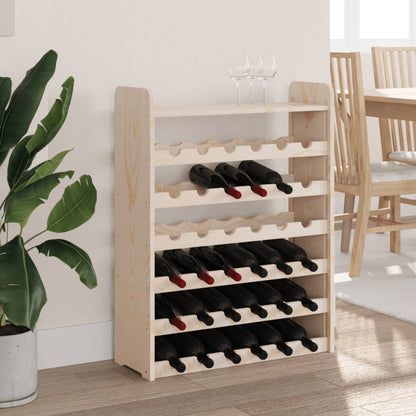 vidaXL Wine Rack with Top Board 67,5x25x87 cm Solid Wood Pine