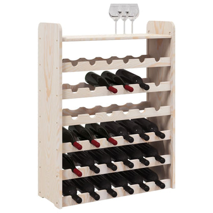 vidaXL Wine Rack with Top Board 67,5x25x87 cm Solid Wood Pine