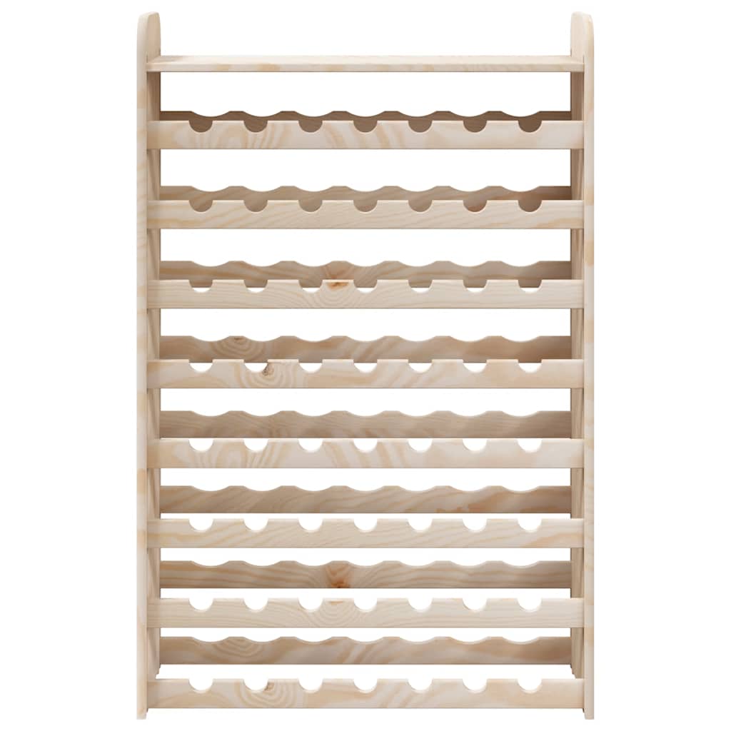 vidaXL Wine Rack with Top Board 72.5x25x111.5 cm Solid Wood Pine