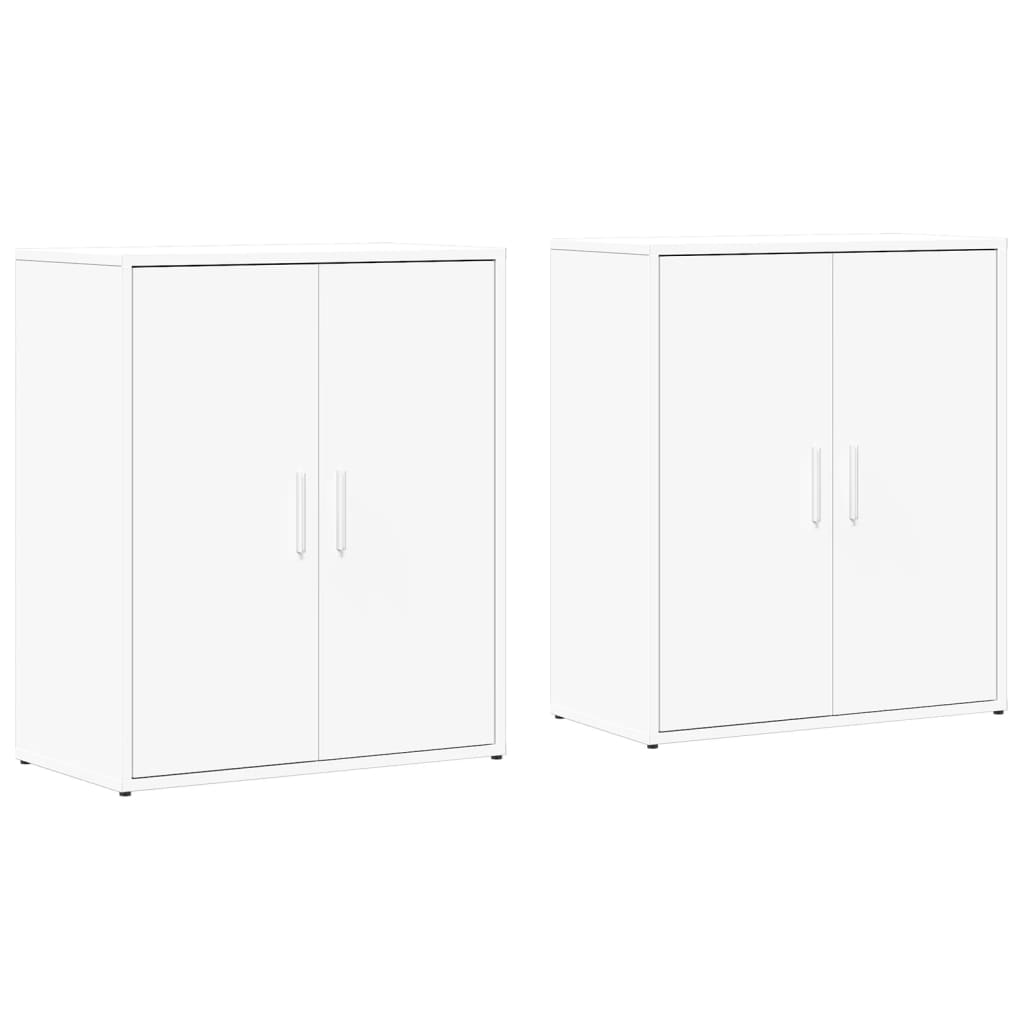 vidaXL Sideboards 2 pcs White 60x31x70 cm Engineered Wood