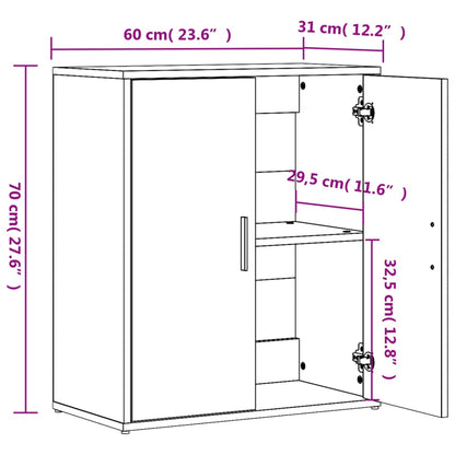 vidaXL Sideboards 2 pcs Sonoma Oak 60x31x70 cm Engineered Wood
