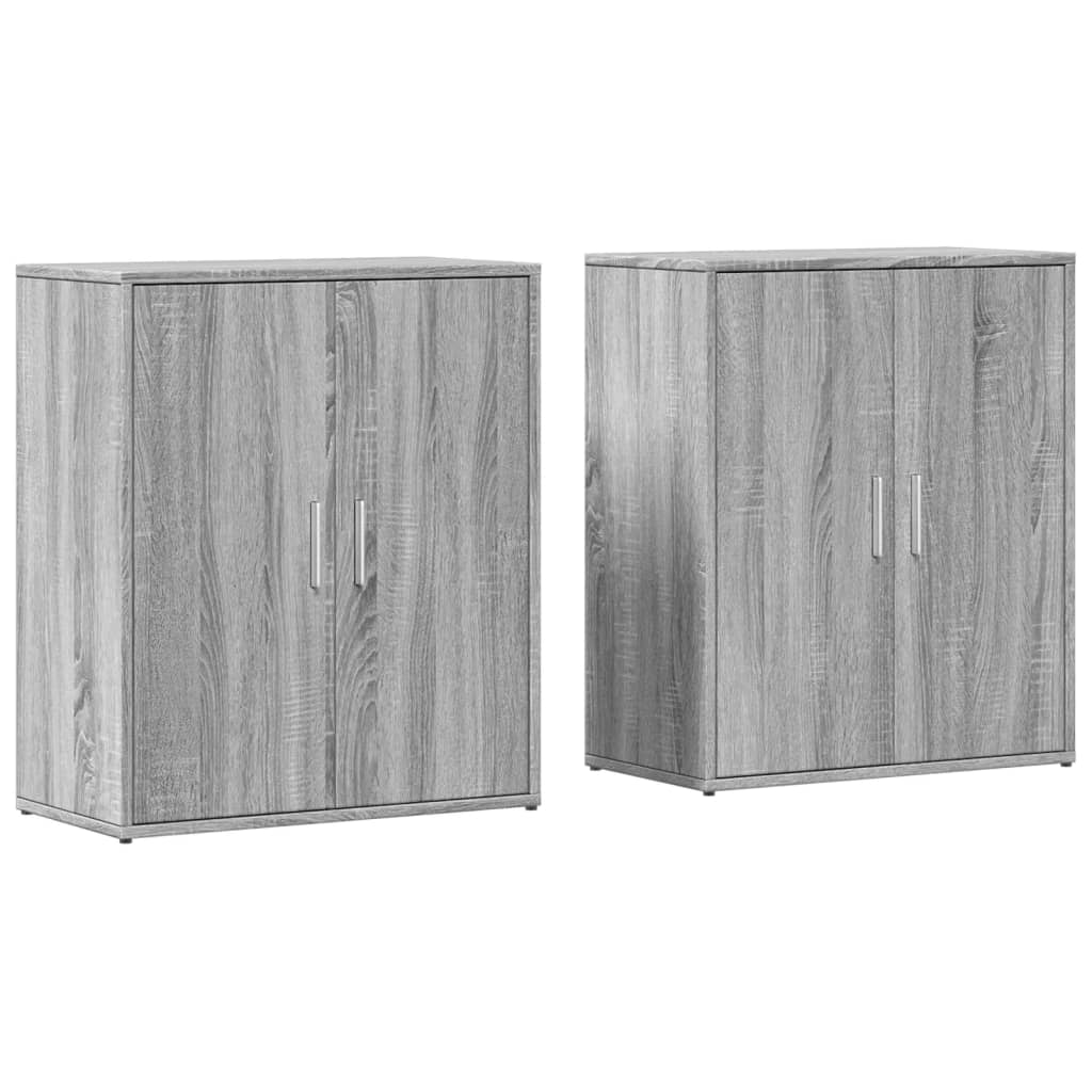 vidaXL Sideboards 2 pcs Grey Sonoma 60x31x70 cm Engineered Wood