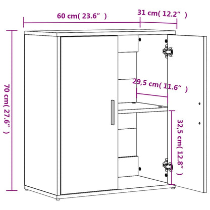 vidaXL Sideboards 2 pcs Grey Sonoma 60x31x70 cm Engineered Wood