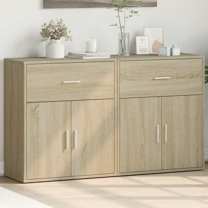 vidaXL Sideboards 2 pcs Sonoma Oak 60x31x70 cm Engineered Wood