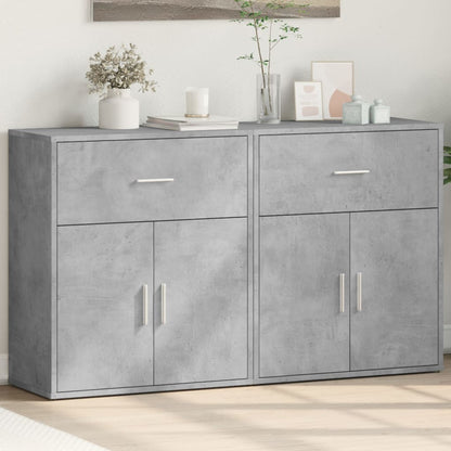 vidaXL Sideboards 2 pcs Concrete Grey 60x31x70 cm Engineered Wood