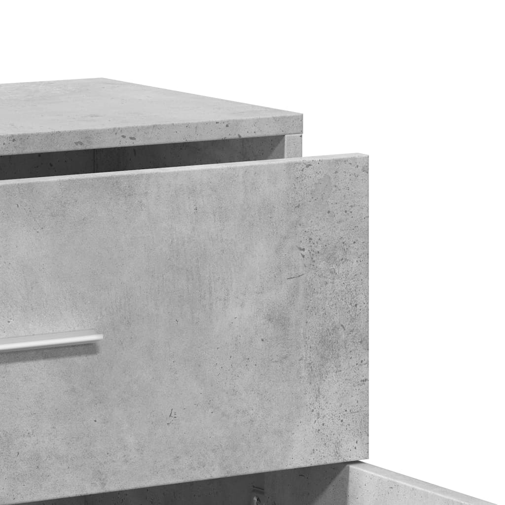 vidaXL Sideboards 2 pcs Concrete Grey 60x31x70 cm Engineered Wood