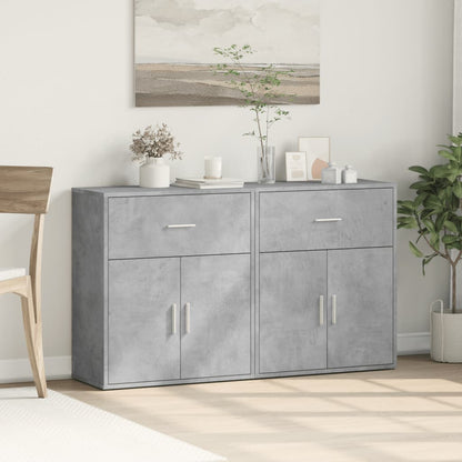 vidaXL Sideboards 2 pcs Concrete Grey 60x31x70 cm Engineered Wood