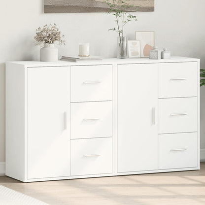 vidaXL Sideboards 2 pcs White 60x31x70 cm Engineered Wood