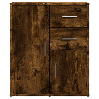 vidaXL Sideboards 2 pcs Smoked Oak 60x31x70 cm Engineered Wood