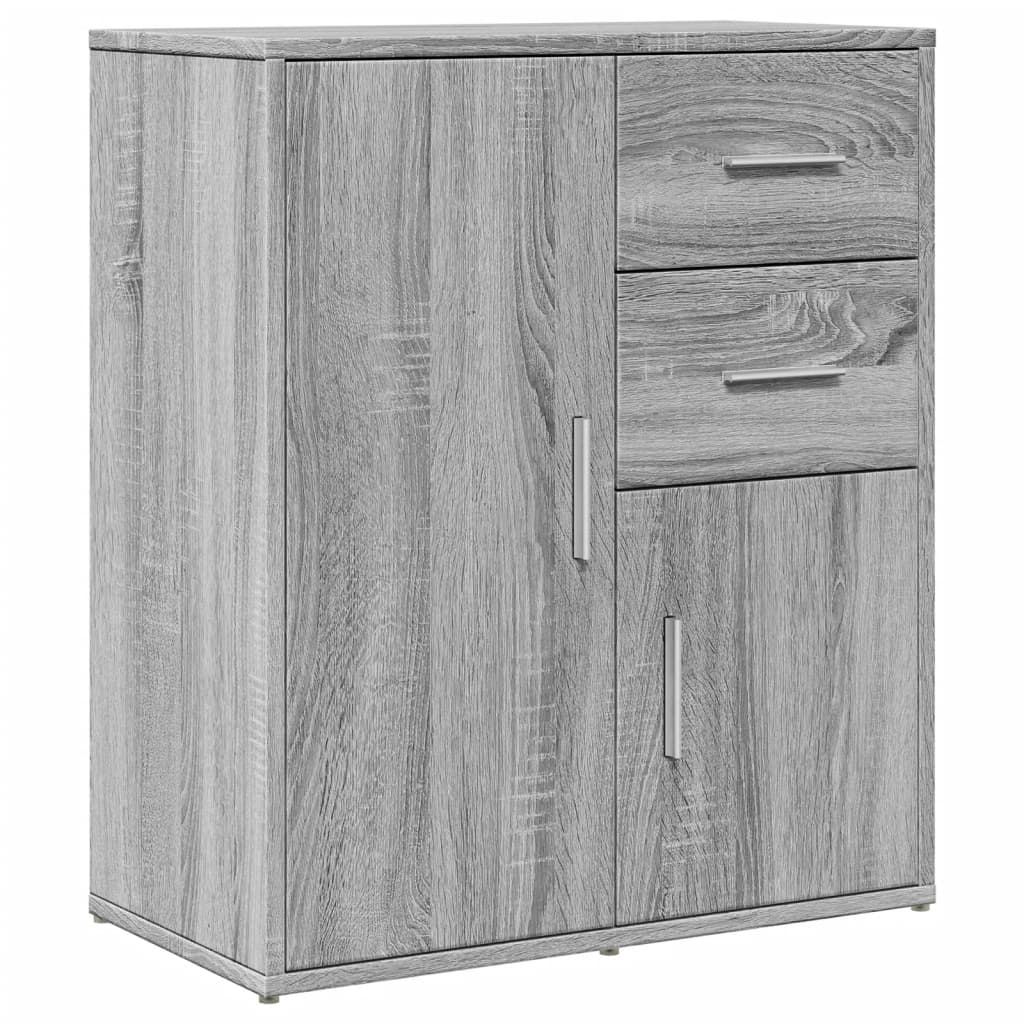 vidaXL Sideboards 2 pcs Grey Sonoma 60x31x70 cm Engineered Wood