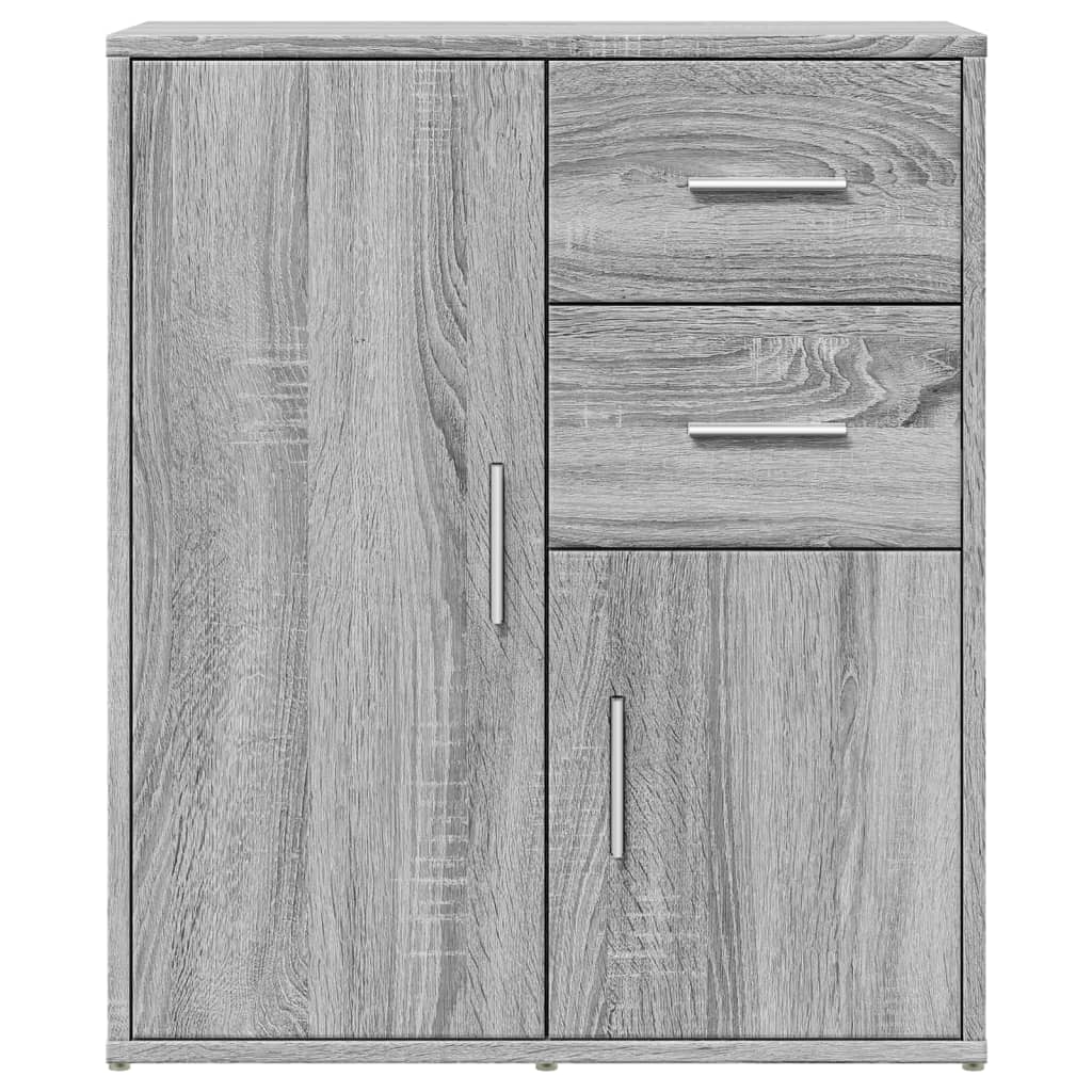 vidaXL Sideboards 2 pcs Grey Sonoma 60x31x70 cm Engineered Wood
