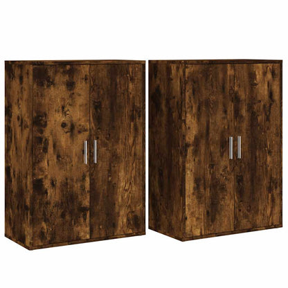 vidaXL Sideboards 2 pcs Smoked Oak 60x31x84 cm Engineered Wood