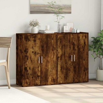 vidaXL Sideboards 2 pcs Smoked Oak 60x31x84 cm Engineered Wood