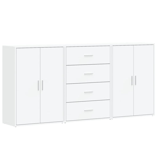 vidaXL Sideboards 3 pcs White 60x31x84 cm Engineered Wood