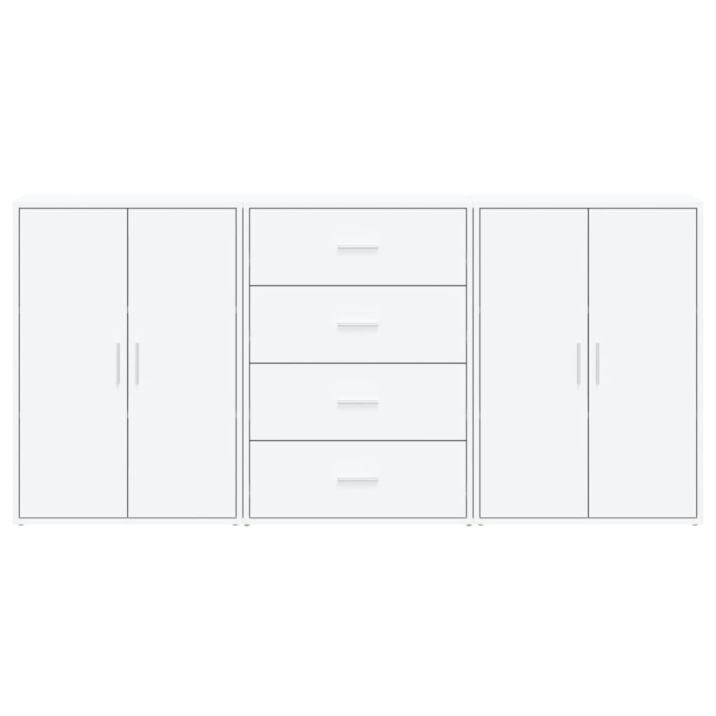 vidaXL Sideboards 3 pcs White 60x31x84 cm Engineered Wood