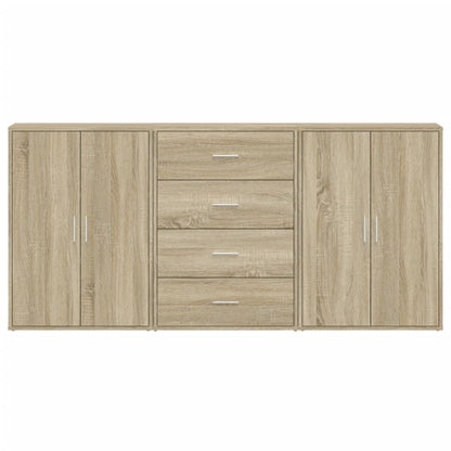 vidaXL Sideboards 3 pcs Sonoma Oak 60x31x84 cm Engineered Wood