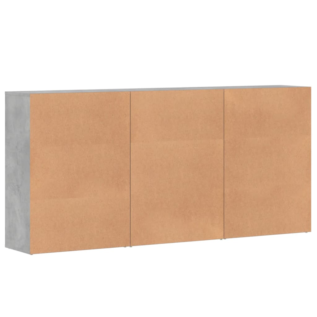 vidaXL Sideboards 3 pcs Concrete Grey 60x31x84 cm Engineered Wood