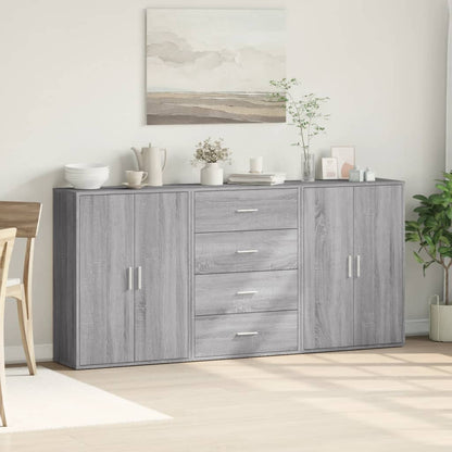 vidaXL Sideboards 3 pcs Grey Sonoma 60x31x84 cm Engineered Wood