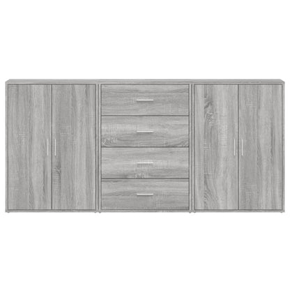 vidaXL Sideboards 3 pcs Grey Sonoma 60x31x84 cm Engineered Wood