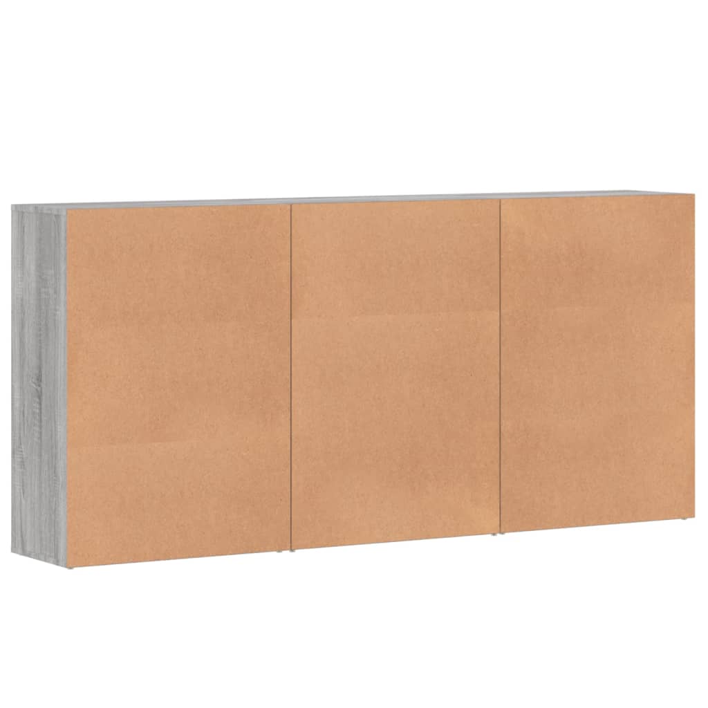 vidaXL Sideboards 3 pcs Grey Sonoma 60x31x84 cm Engineered Wood