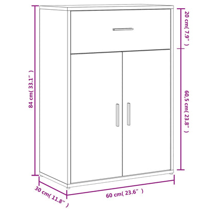 vidaXL Sideboards 2 pcs White 60x30x84 cm Engineered Wood