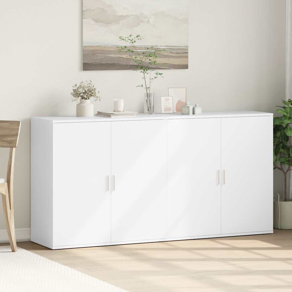 vidaXL Sideboards 2 pcs White 79x38x80 cm Engineered Wood