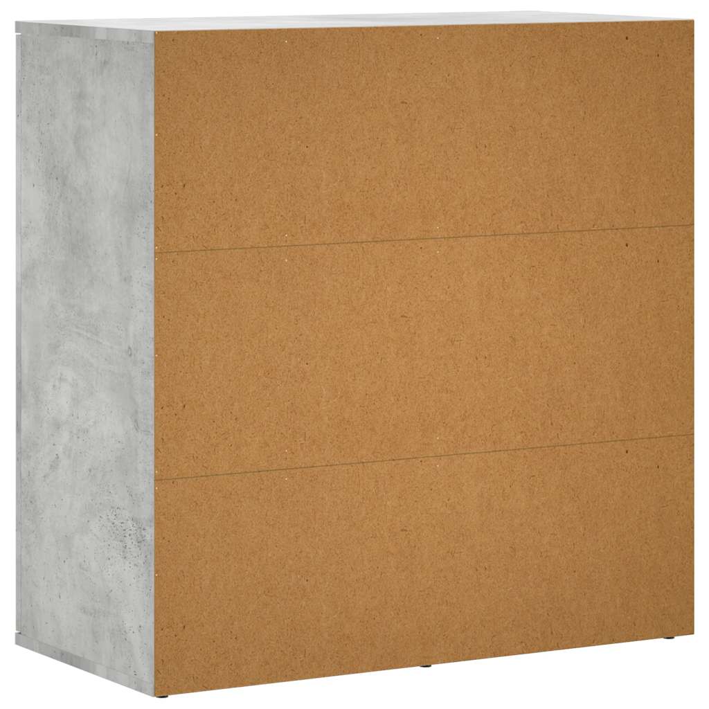 vidaXL Sideboards 2 pcs Concrete Grey 79x38x80 cm Engineered Wood