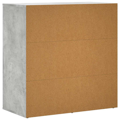 vidaXL Sideboards 2 pcs Concrete Grey 79x38x80 cm Engineered Wood