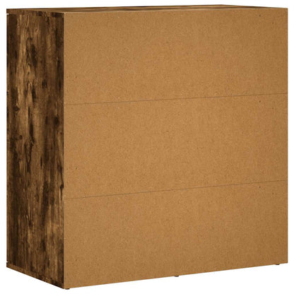 vidaXL Sideboards 2 pcs Smoked Oak 79x38x80 cm Engineered Wood