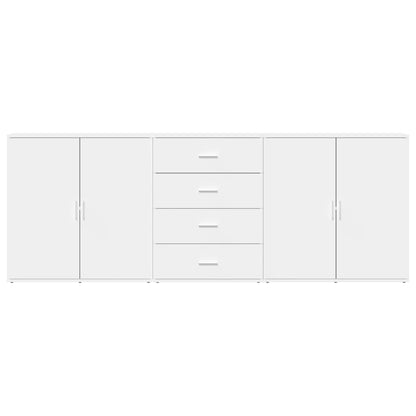 vidaXL Sideboards 3 pcs White Engineered Wood