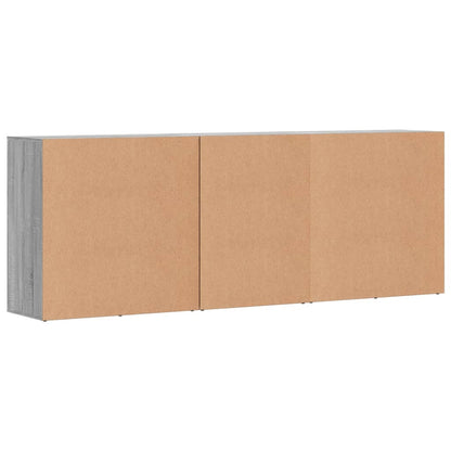 vidaXL Sideboards 3 pcs Grey Sonoma Engineered Wood