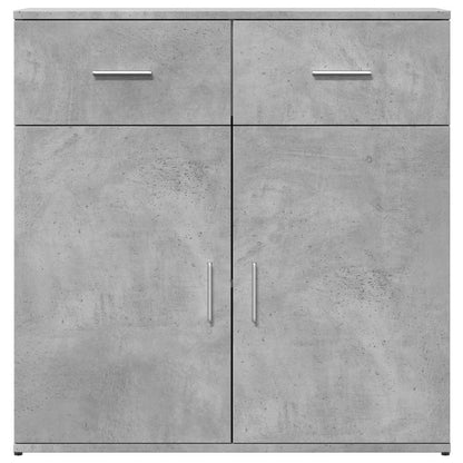 vidaXL Sideboards 2 pcs Concrete Grey 79x38x80 cm Engineered Wood