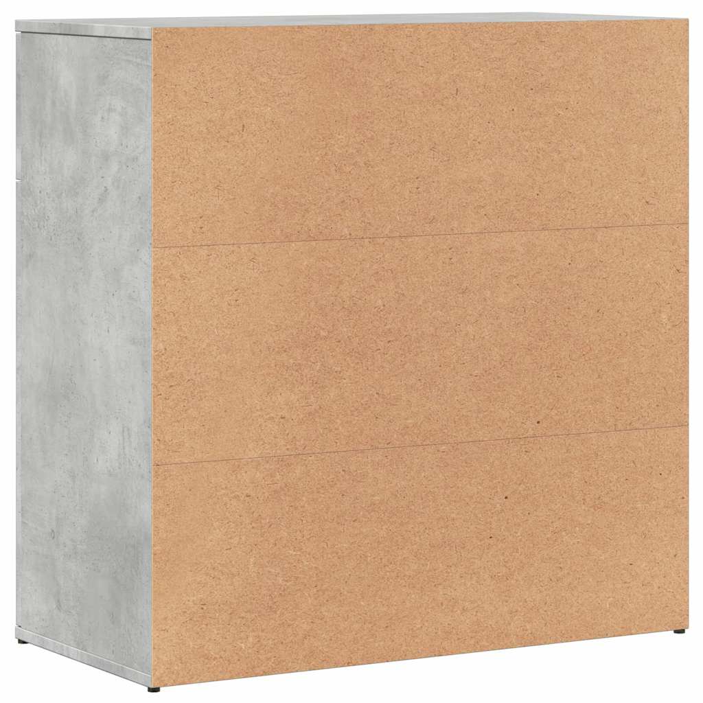 vidaXL Sideboards 2 pcs Concrete Grey 79x38x80 cm Engineered Wood