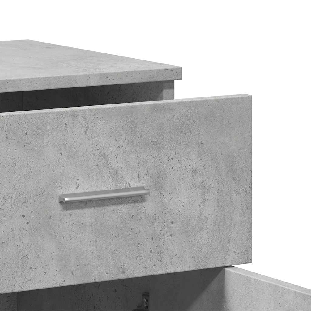 vidaXL Sideboards 2 pcs Concrete Grey 79x38x80 cm Engineered Wood
