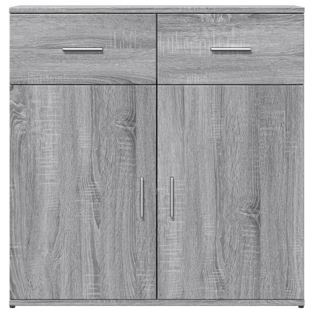 vidaXL Sideboards 2 pcs Grey Sonoma 79x38x80 cm Engineered Wood
