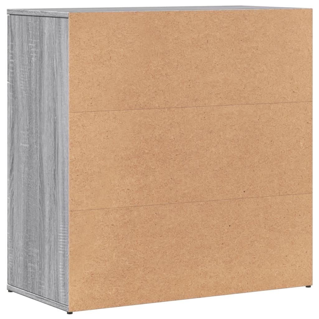 vidaXL Sideboards 2 pcs Grey Sonoma 79x38x80 cm Engineered Wood