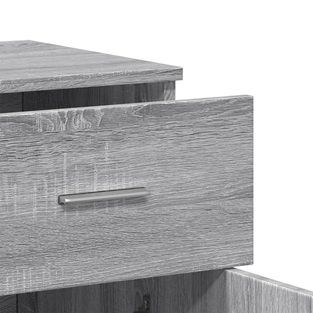 vidaXL Sideboards 2 pcs Grey Sonoma 79x38x80 cm Engineered Wood