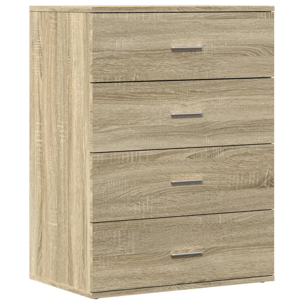 vidaXL Sideboards 2 pcs Sonoma Oak 60x39x80 cm Engineered Wood